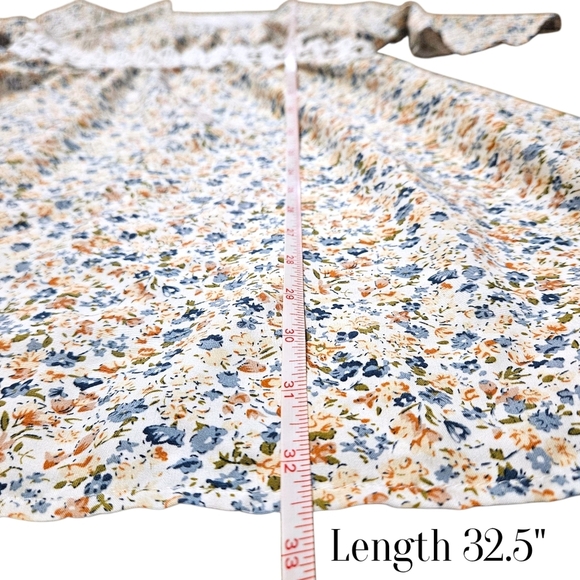 Wmns Ditsy Floral Kimono Mini Dress Boho Cottagecore Lace Waist Cutout XS/S - Picture 8 of 8